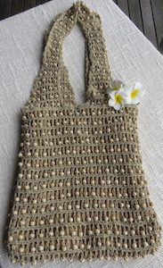 Products: String and Bead Beach Shoulder Bag Natural - Exudy Art for Living