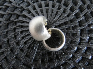 Products: Brushed Silver Huggie Style Stud Earrings - Exudy Art for Living