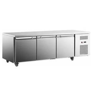 Storage: Stainless Steel Triple Door Workbench Fridge GNR1820T3