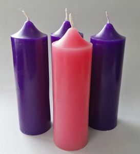 Candles Family Life Catholic Gifts: Advent Candles – Thick Set, 15cm hight Family Life Catholic Gifts