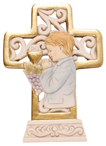 Crucifix: First Holy Communion Cross – Boy Family Life Catholic Gifts