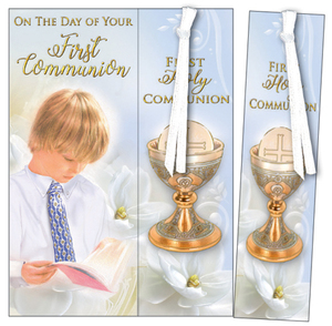 Boy: Holy Communion Card – Boy (Bookmark) Family Life Catholic Gifts