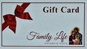 Baptism Cards: Family Life Catholic Gifts – GIFT CARD Family Life Catholic Gifts