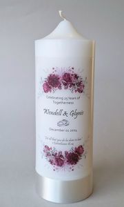 Personalised Candle – Anniversary or Wedding Family Life Catholic Gifts