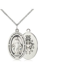 Miraculous Medal – Sterling Silver Medal on Chain Family Life Catholic Gifts
