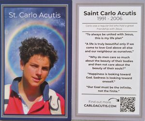 Saint Carlo Acutis – Holy Card Family Life Catholic Gifts