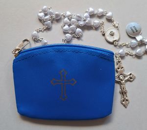 Blessed Mother: Blue Rosary Purse Family Life Catholic Gifts