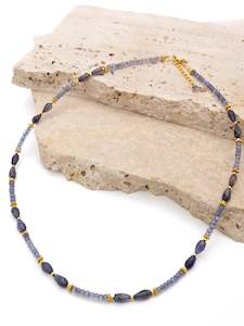 Iolite Gold  Necklace