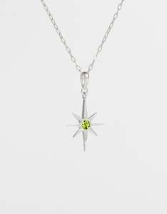 Asteria Peridot Silver Necklace