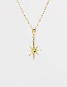 Asteria Peridot Gold Necklace