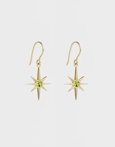 Asteria: Asteria Peridot Gold Earrings