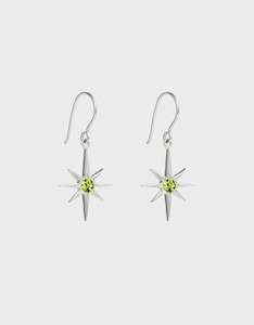 Asteria: Asteria Peridot Silver Earrings