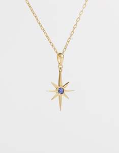 Asteria Iolite Gold Necklace