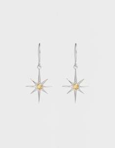 Asteria: Asteria Citrine Silver Earrings