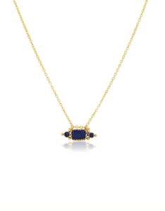 Lapis: Lapis Gold Amer Necklace