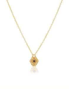 Smokey Quartz: Smokey Quartz Sattva Gold Necklace