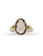 Smokey Quartz Brass & Silver Ring