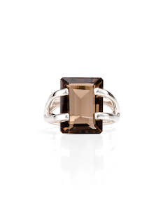 Smokey Quartz: Smokey Quartz Amalfi Silver Ring