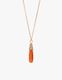 Carnelian Engraved Gold Necklace