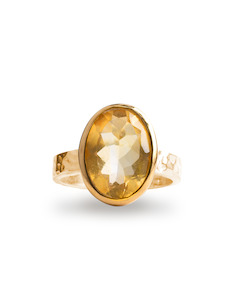 All: Citrine Oracle Gold Ring