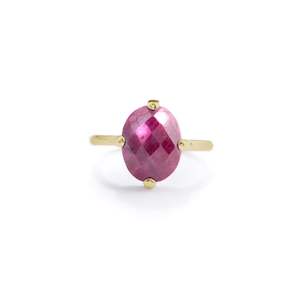 Ruby Gold Oval Ring