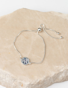 September Sapphire: Sapphire & Iolite Silver Bracelet