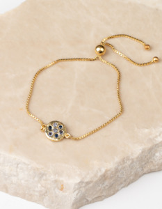 September Sapphire: Sapphire & Iolite Gold Bracelet