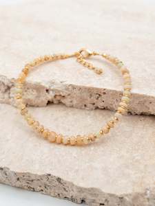 October Opal Tourmaline: Opal Bracelet Gold