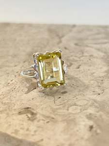 November Citrine: Lemon Citrine Silver Ring