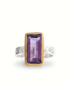 Amethyst Oracle Gold & Silver Ring