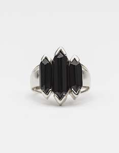 Bestsellers: Onyx Knuckle Duster Silver Ring