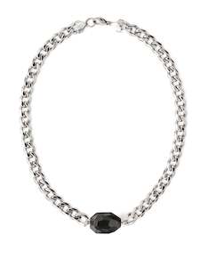 Onyx Classic Silver Chunky Choker