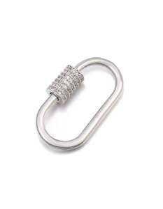Clasps: Carrier Lock - zircon silver