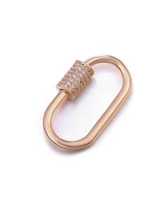 Carrier Lock - zircon rose gold