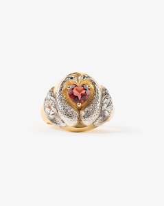 Garnet Swan Ring