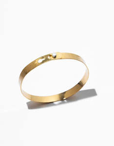 Oracle: Oracle Beaten Gold Bangle
