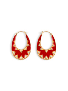 Starly: Scarlet & Blush Starly Gold Earrings