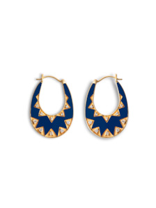Starly: Navy & Mint Starly Gold Earrings