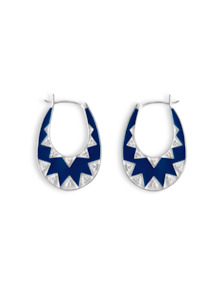 Starly: Navy & Mint Starly Silver Earrings