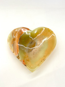Crystals: Green Calcite Heart Tray (large)