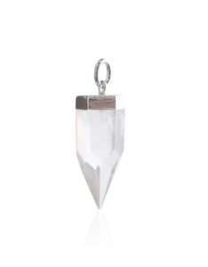 21: Crystal Quartz Silver Point Pendant