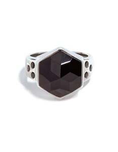 21: Onyx Silver Ring