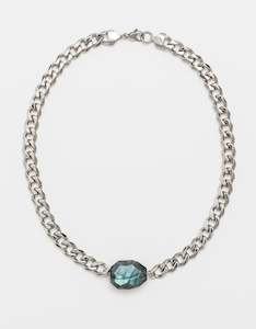 Labradorite: Labradorite Classic Silver Chunky Choker