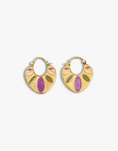 Sunkissed: Enamel Gold Sunkissed Hoops