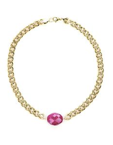 Gifts Under 300: Pink - Light Classic Yellow Gold Chunky Choker