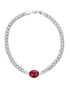 Gifts Under 300: Pink - Dark Classic Silver Chunky Choker