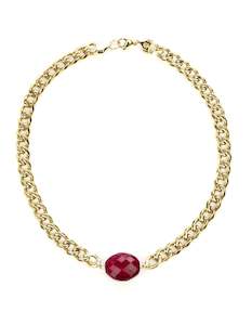 Gifts Under 300: Pink - Dark Classic Yellow Gold Chunky Choker