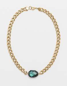 Gifts Under 300: Labradorite Classic Yellow Gold Chunky Choker