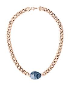 Gifts Under 300: Snowflake Obsidian Classic Rose Gold Chunky Choker