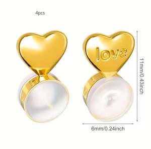 Clasps: Upright Silicone Butterfly backs - Gold